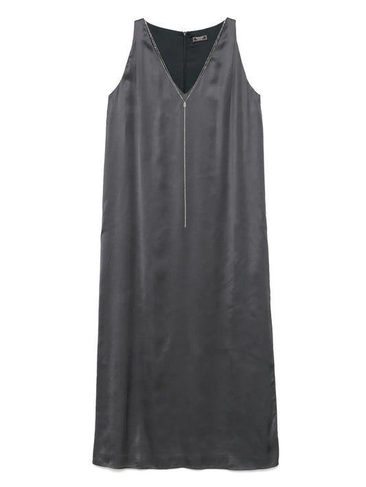 Monili-Chain Detailed Midi Dress