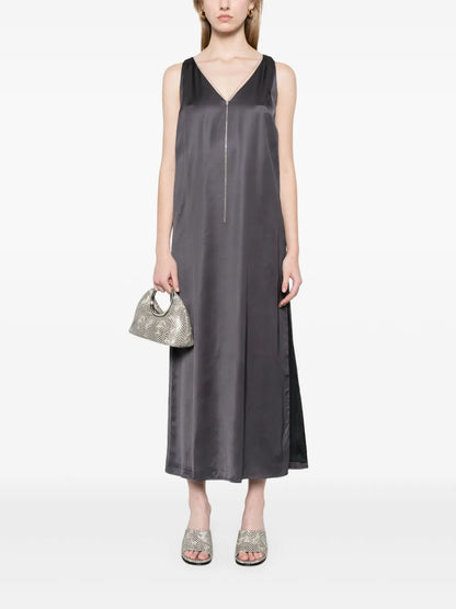 Monili-Chain Detailed Midi Dress