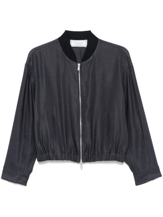 Gabardine Bomber Jacket