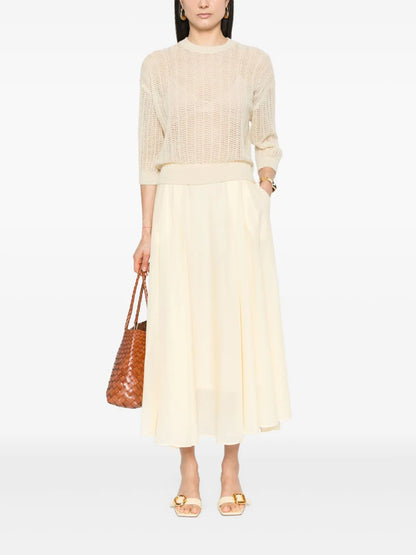 Cotton Midi Skirt