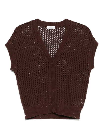 Sequin-Embellished Cardigan