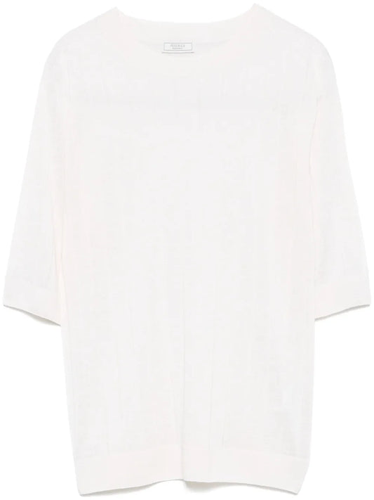 Striped Fine-Knit T-Shirt
