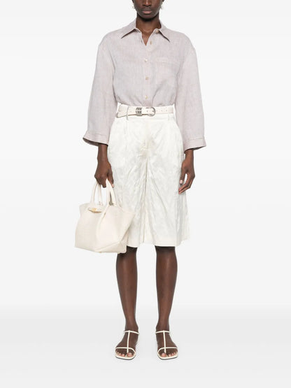 Pleat-Detail Shorts