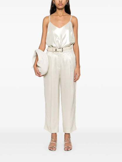 Laminated Twill Trousers