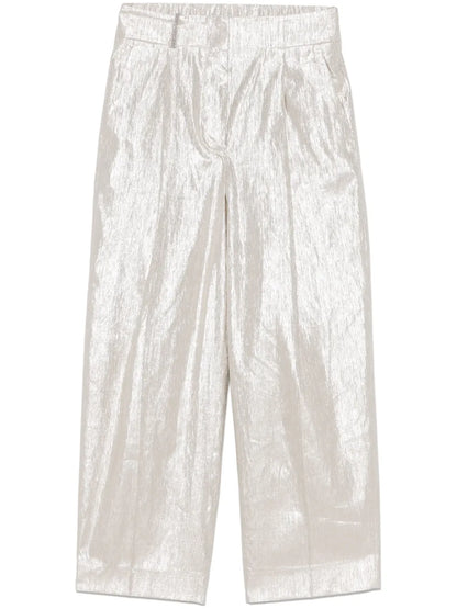 Metallic-Effect Trousers