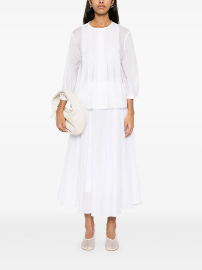 Cotton Midi Skirt