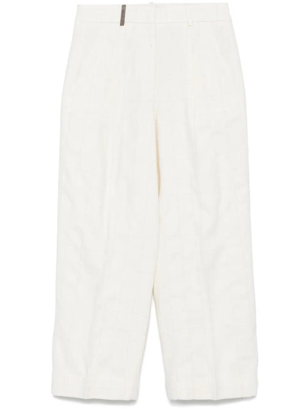 Bouclé-Pattern Trousers