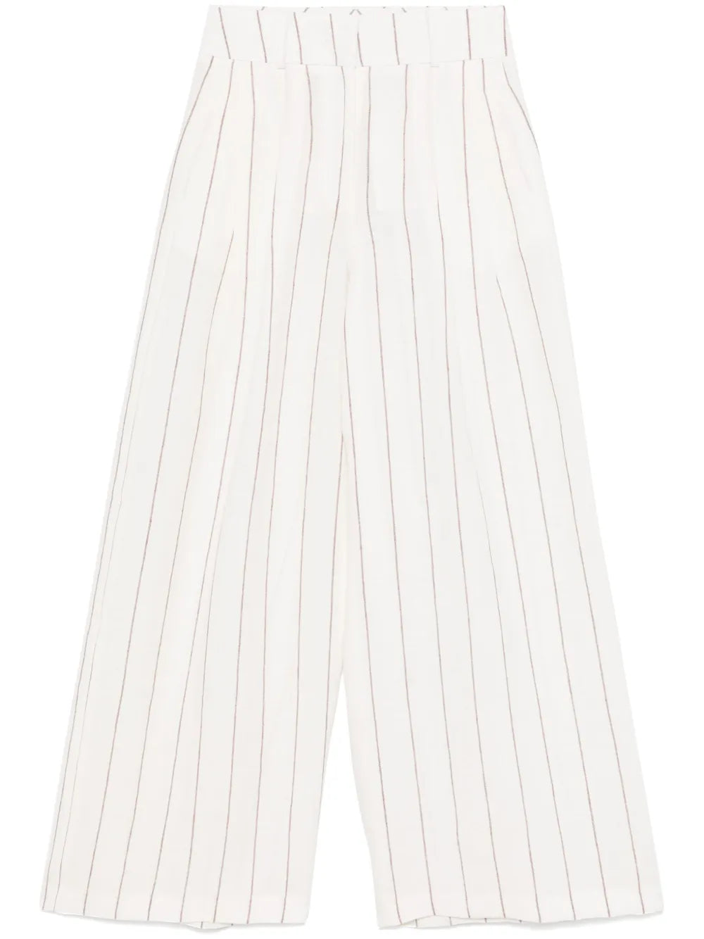 Pinstriped Linen Palazzo Pants