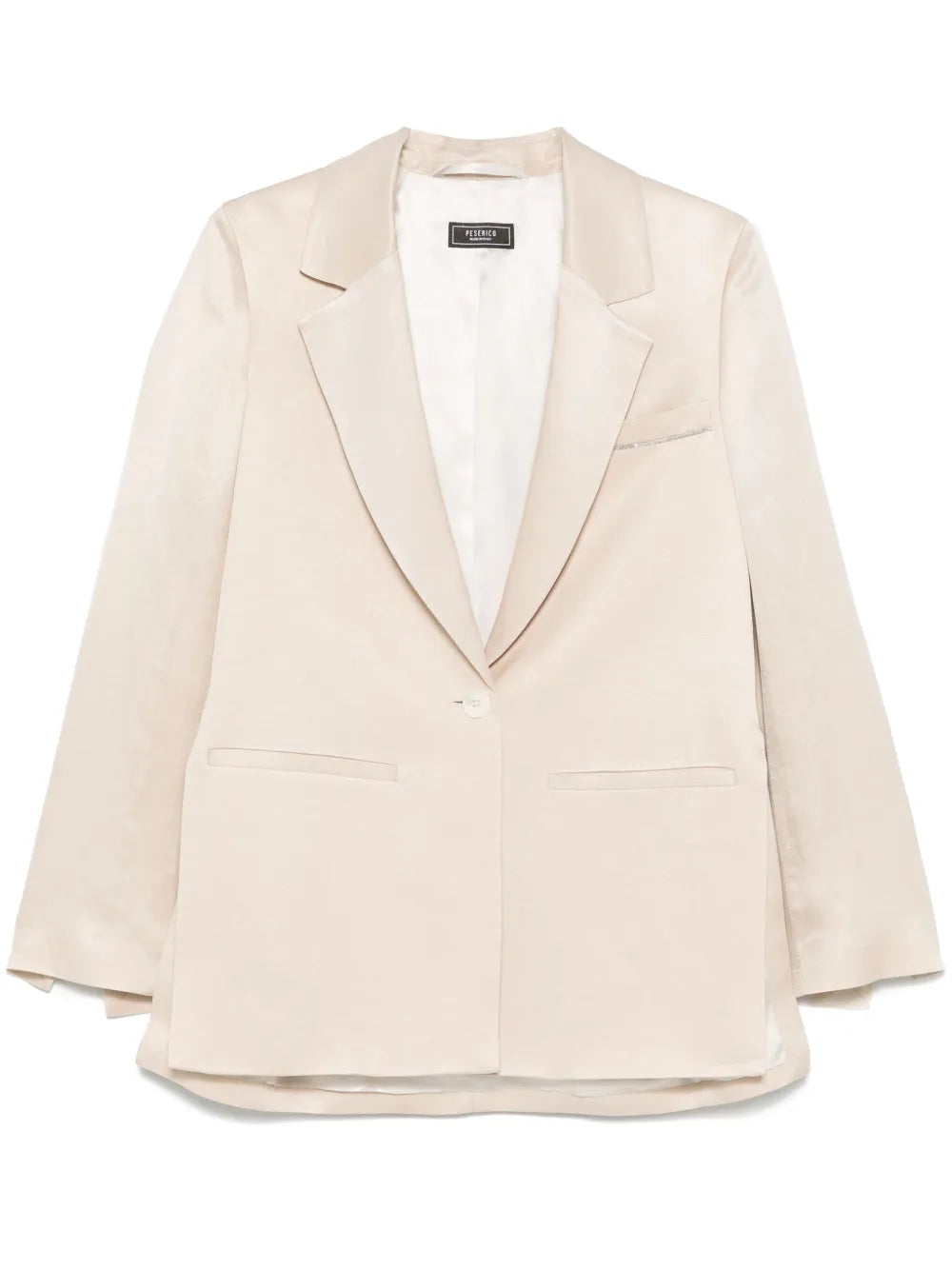 Single-Breasted Twill Blazer