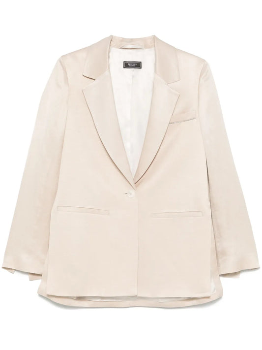 Single-Breasted Twill Blazer