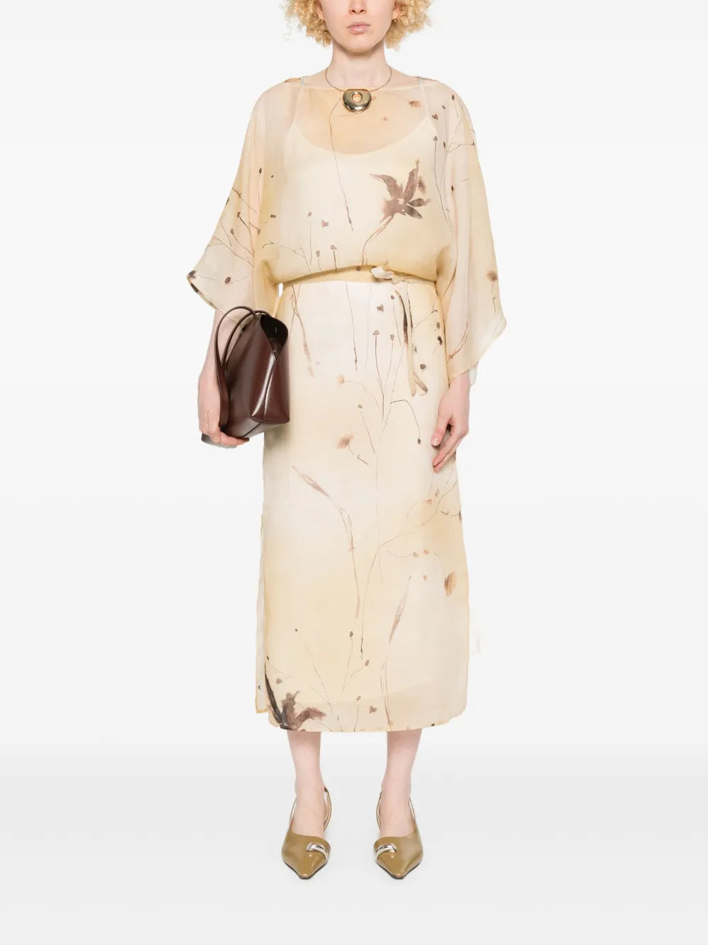Printed Midi Dress