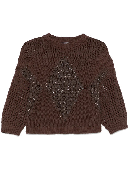 Jacquard Sequinned Sweater