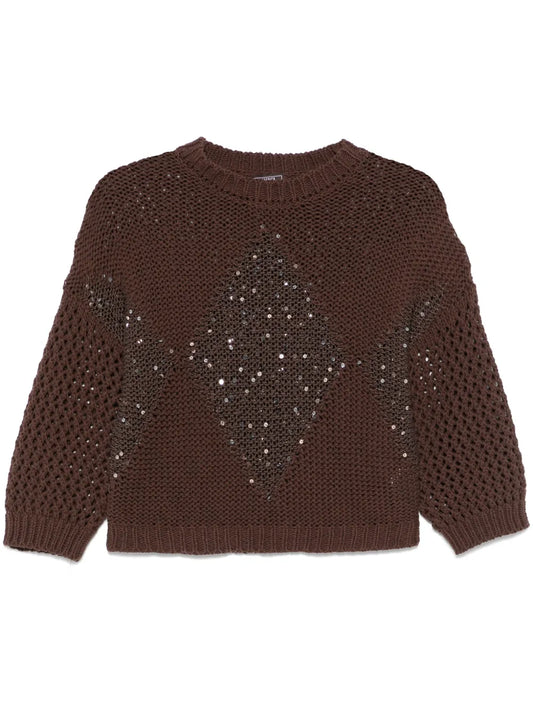 Jacquard Sequinned Sweater