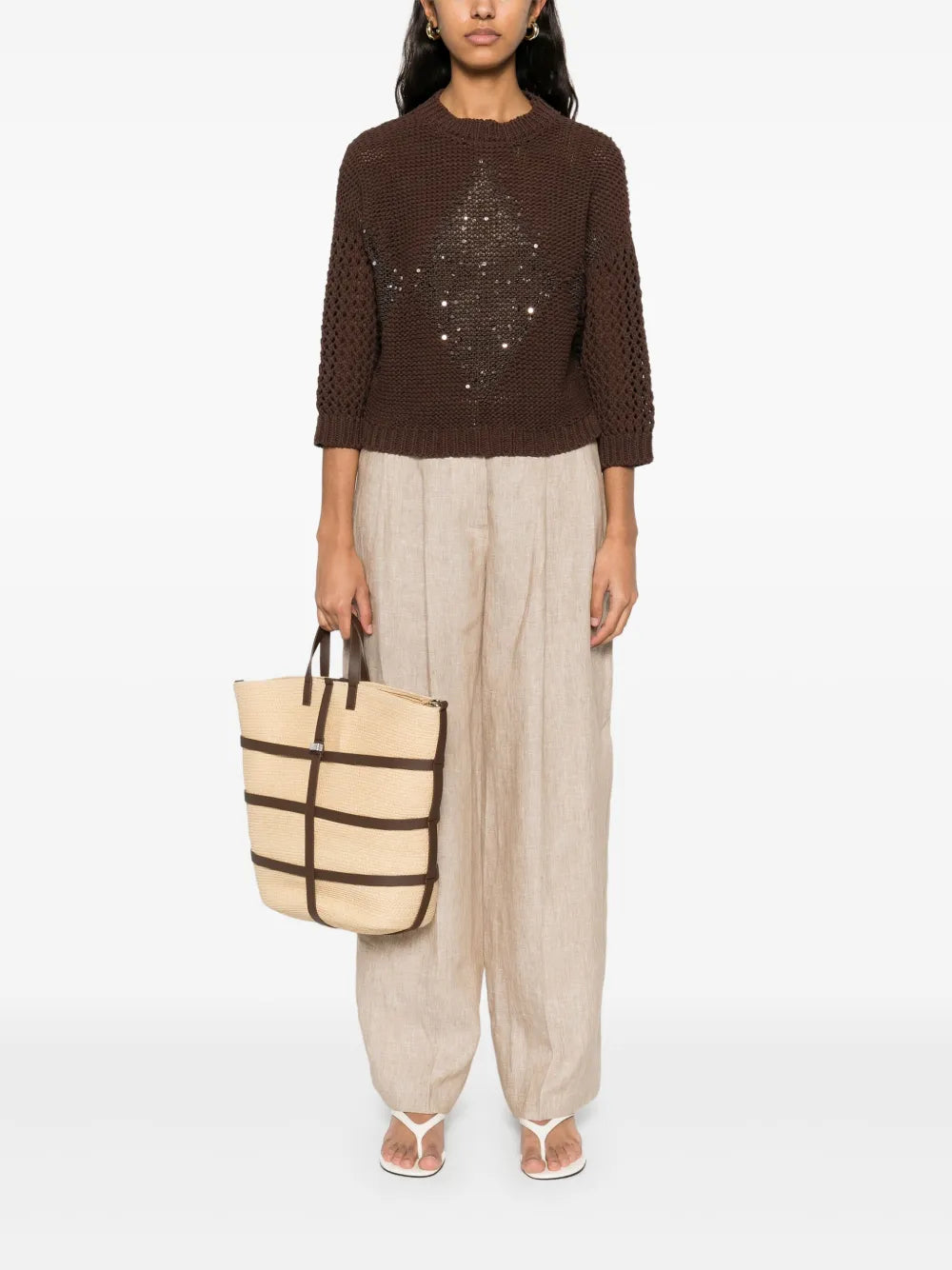 Jacquard Sequinned Sweater
