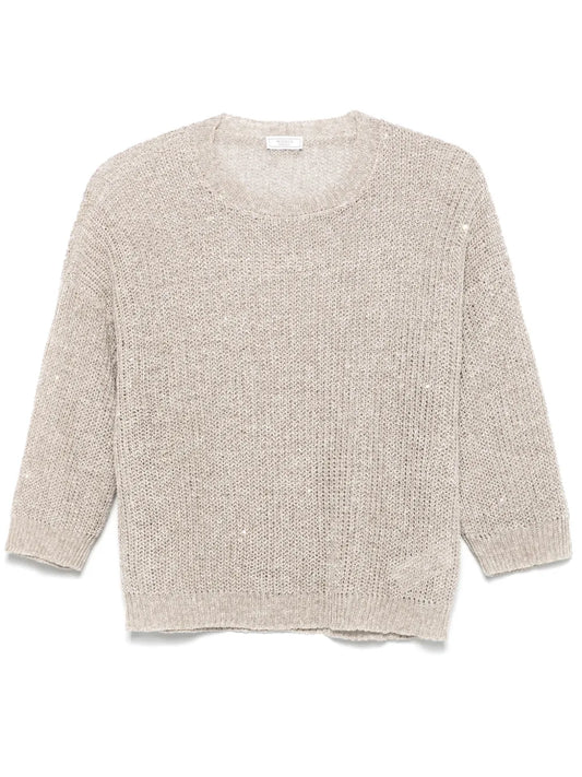 Sequinned Tricot Sweater