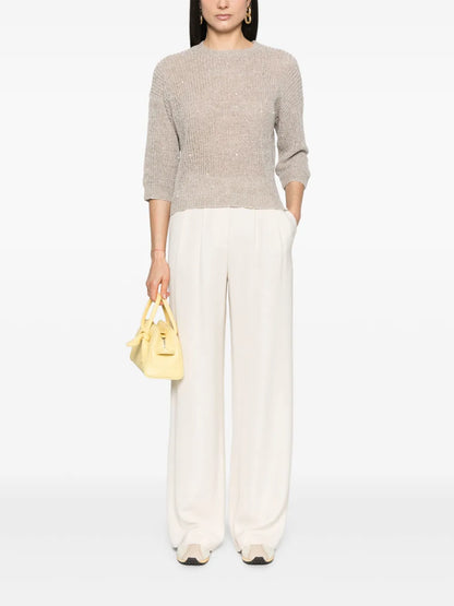 Sequinned Tricot Sweater
