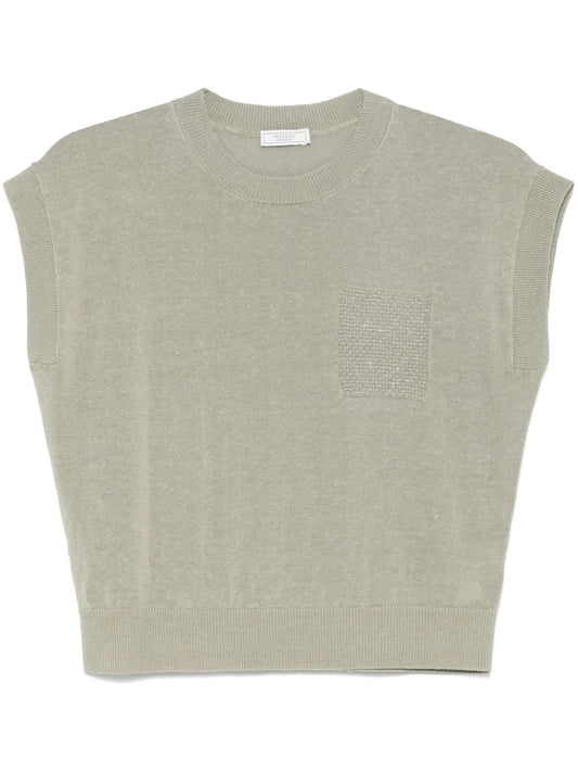 Punto Luce-Chain Knitted Vest