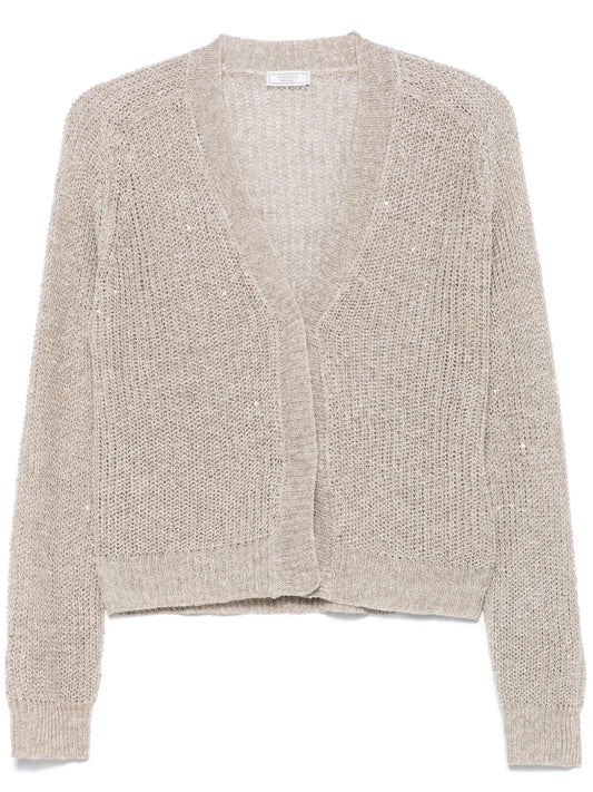 Sequin-Embellished Cardigan