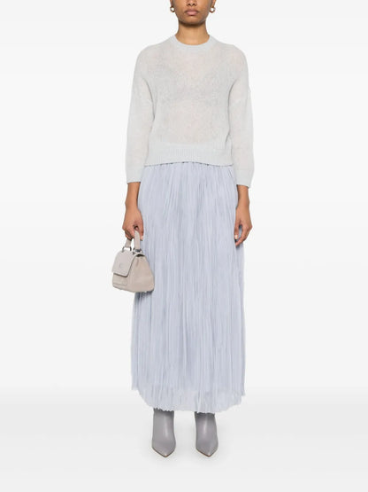 Plissé Midi Skirt