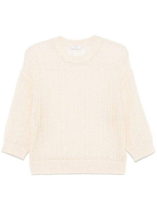 Lurex Tricot-Knit Sweater