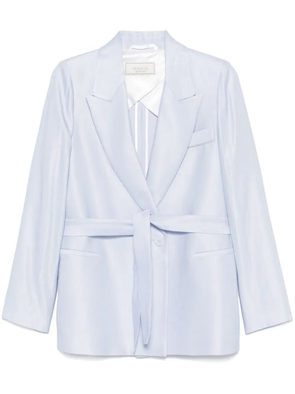 Gabardine Belted Blazer