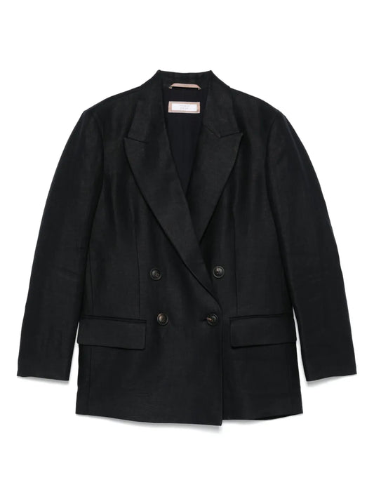 Linen Double-Breasted Blazer