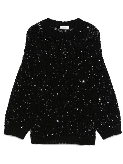 Sequinned Cotton Sweater