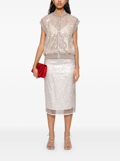 Sequin-Embellished Gilet