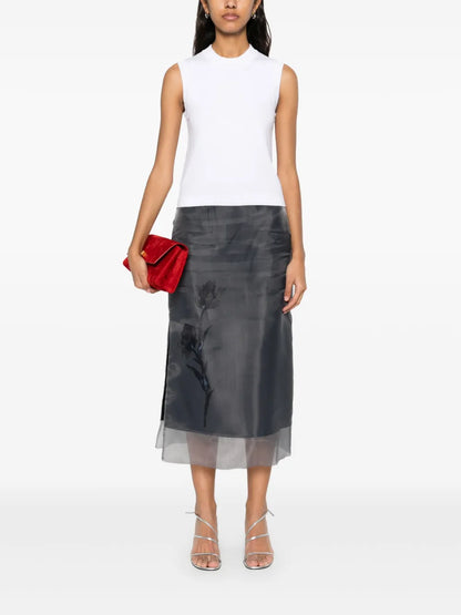 Organza Midi Skirt