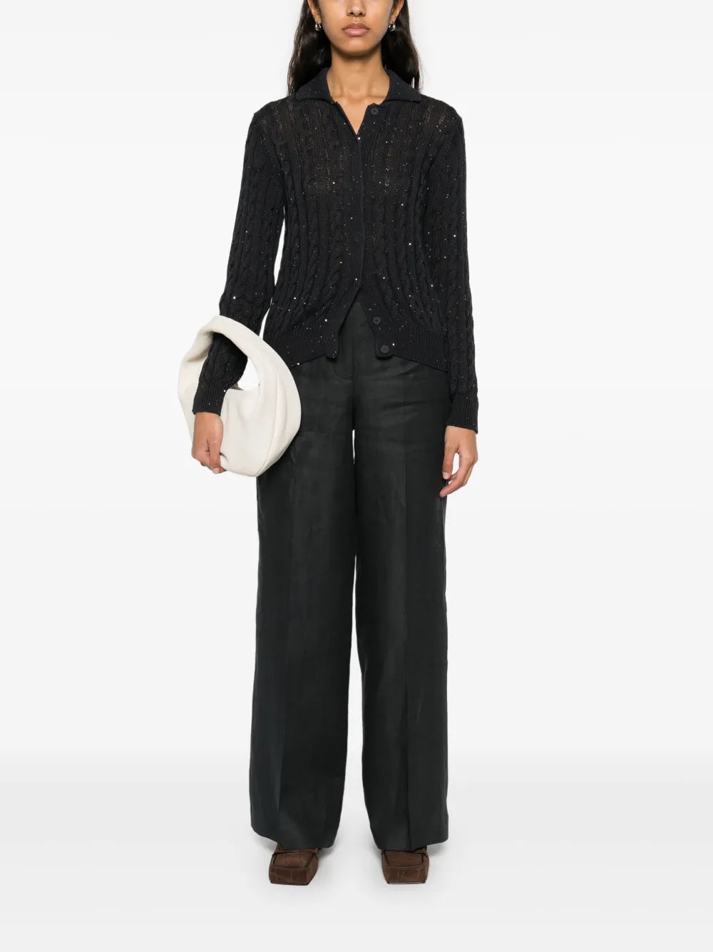 Linen Straight-Leg Trousers