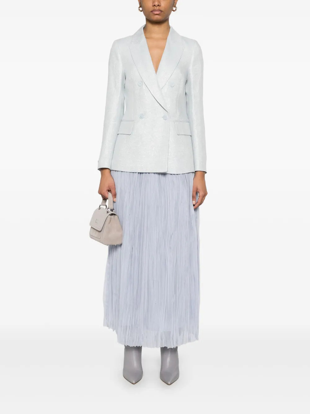 Double-Breasted Lurex Blazer