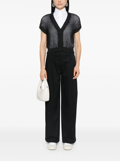Tricot-Knit Cardigan