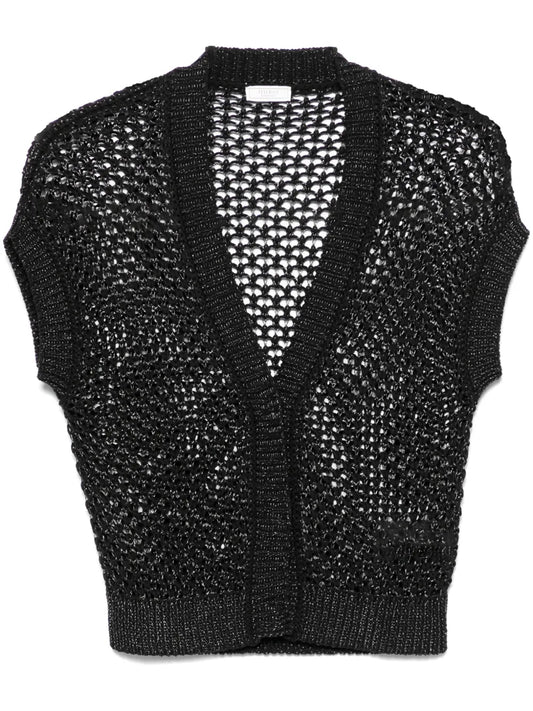 Tricot-Knit Cardigan