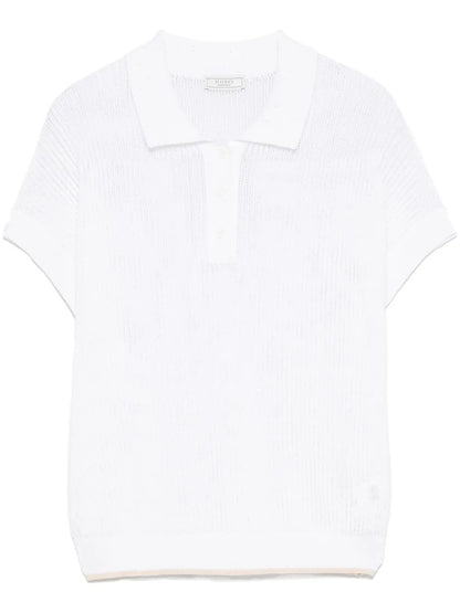 Sequin-Embellished Polo Top