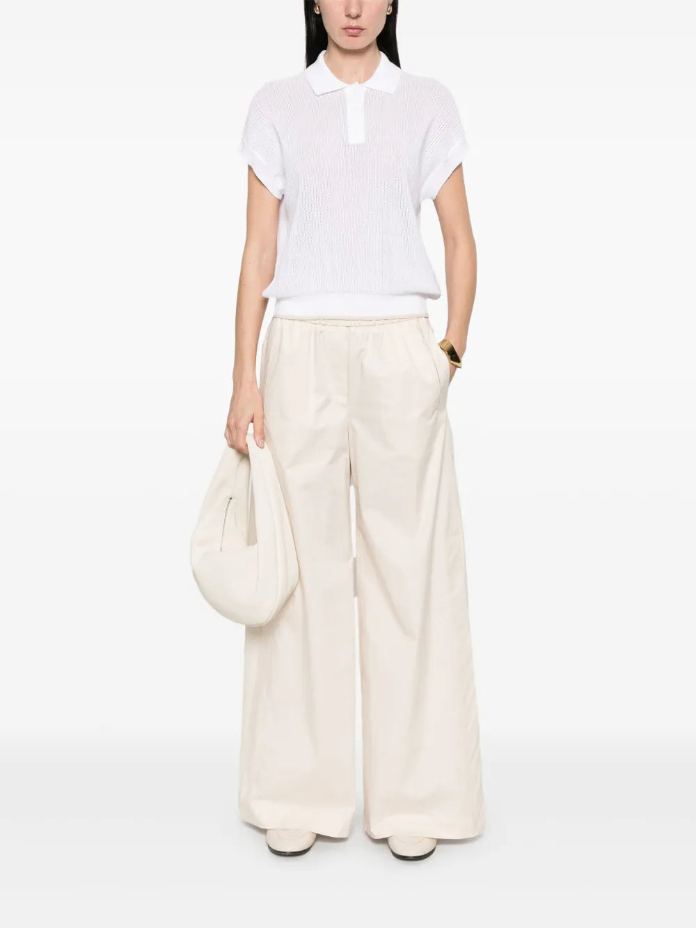 Sequin-Embellished Polo Top