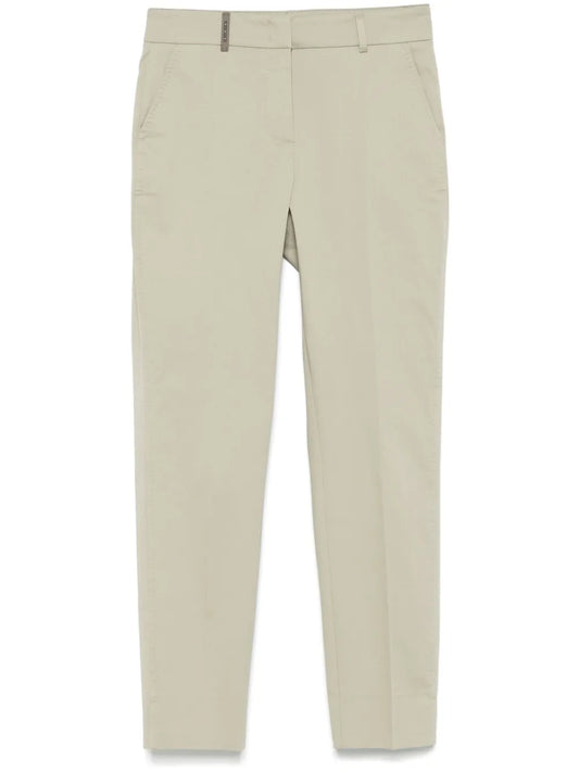 Pressed-Crease Tapered-Leg Trousers