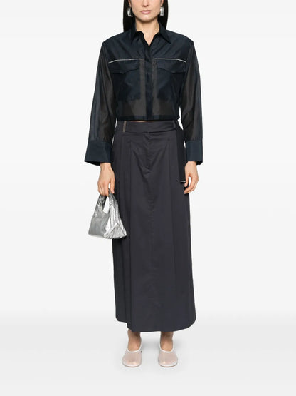 Pleated Maxi Skirt