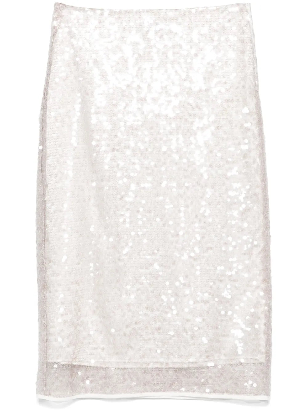 Sequin-Embellished Midi Skirt
