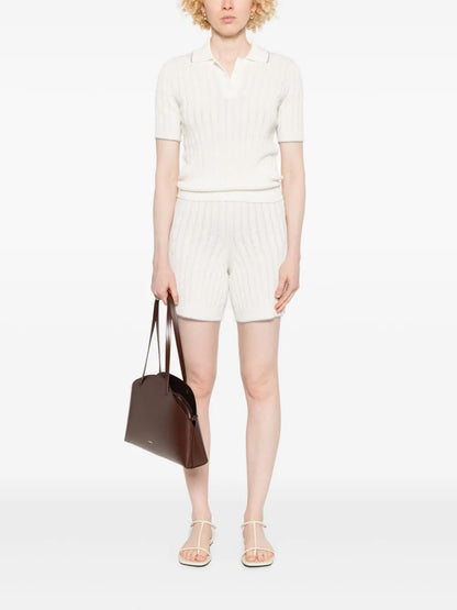 Cable-Knit Polo Shirt
