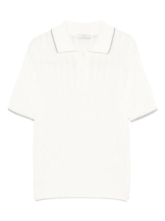 Cable-Knit Polo Shirt