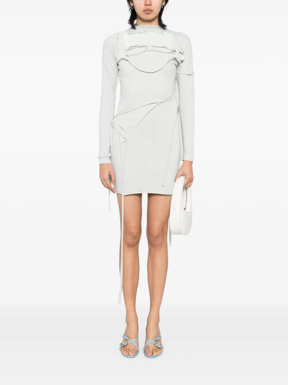 Mini Deconstructed Long-Sleeved Dress