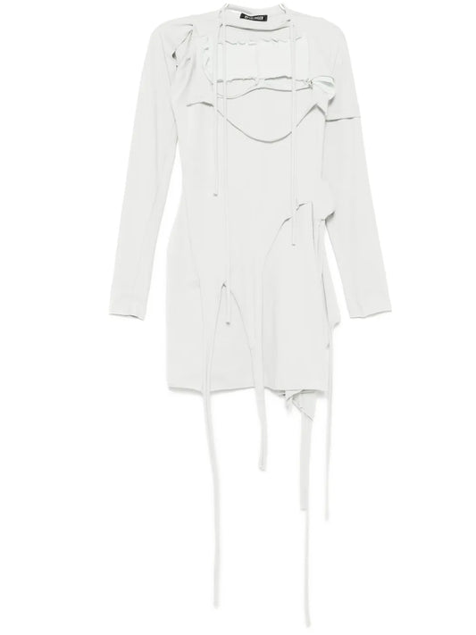 Mini Deconstructed Long-Sleeved Dress