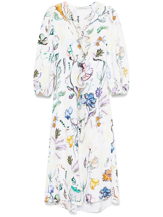 Floral Power Midi Dress