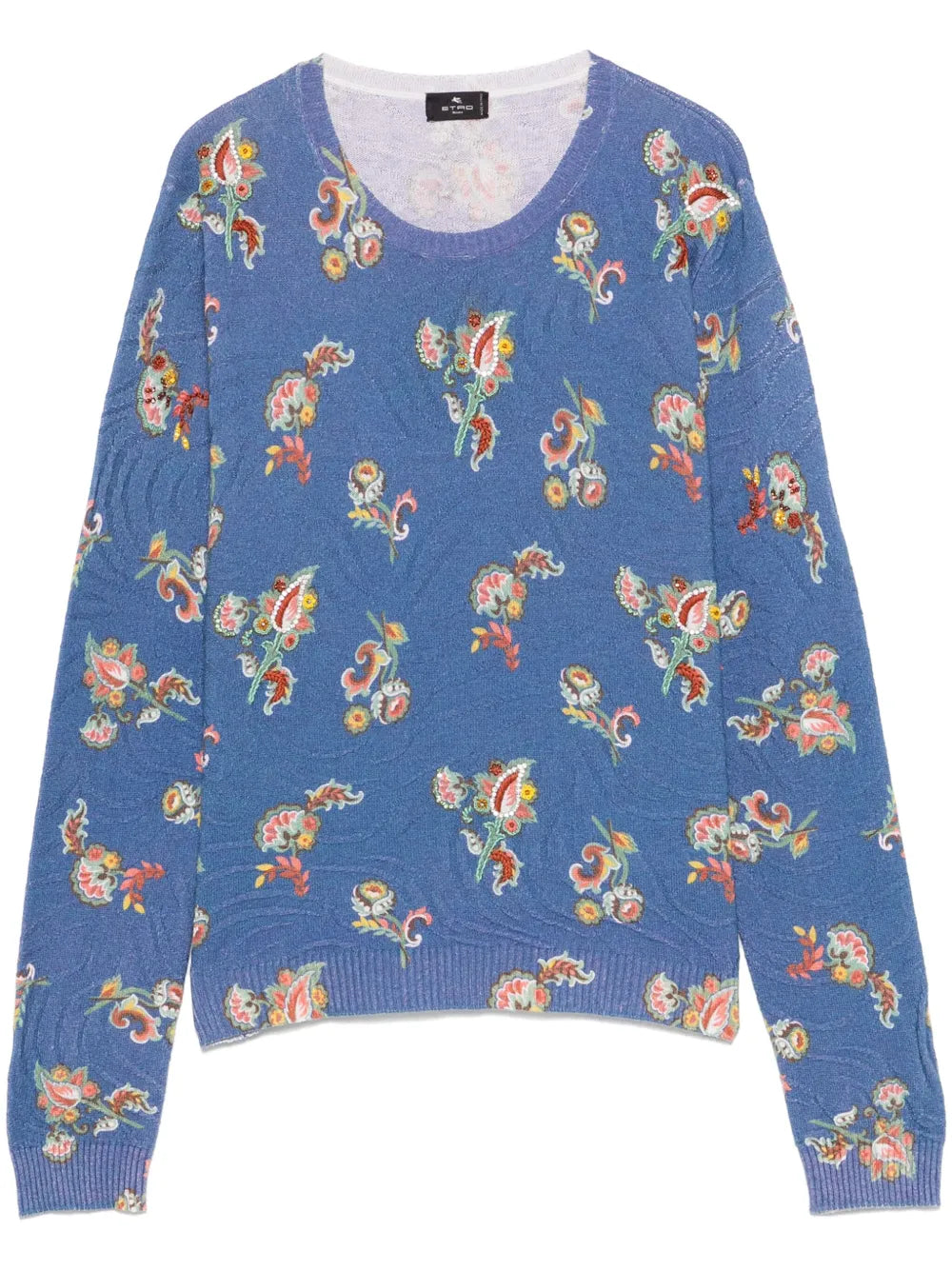 Floral-Jacquard Top