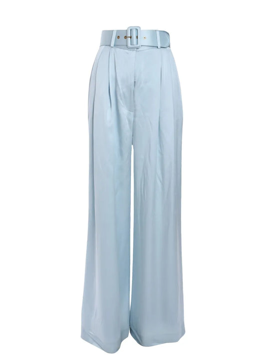 Pleated Silk Trousers