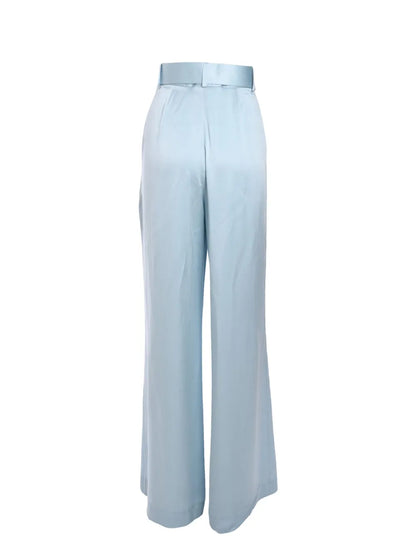 Pleated Silk Trousers