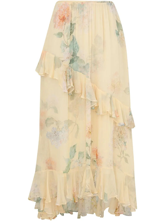 Illuminate Asymmetric Maxi Skirt