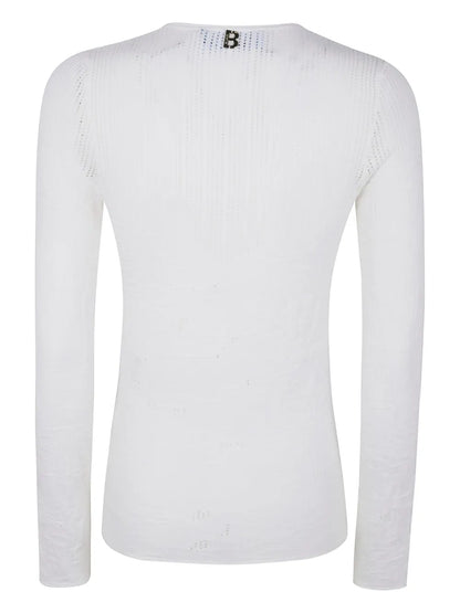 Pointelle-Knit Jumper