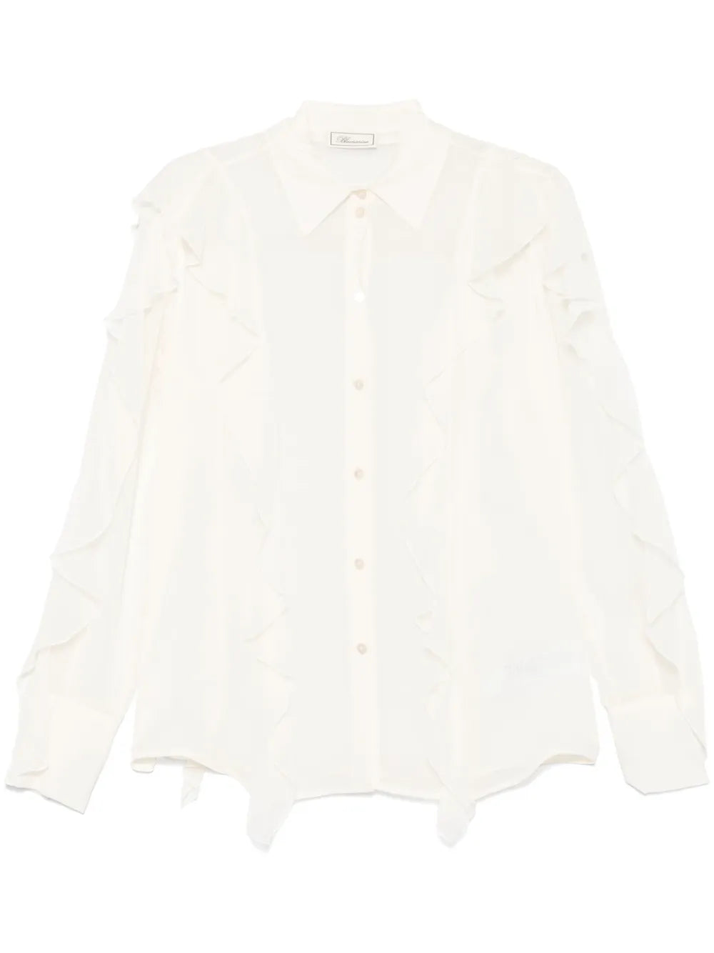 Ruffled Silk Shirt