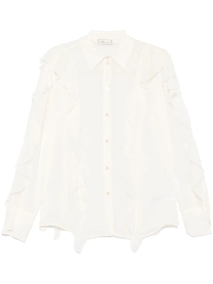 Ruffled Silk Shirt